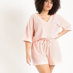 NWT Eloquii pink lounge set - 18